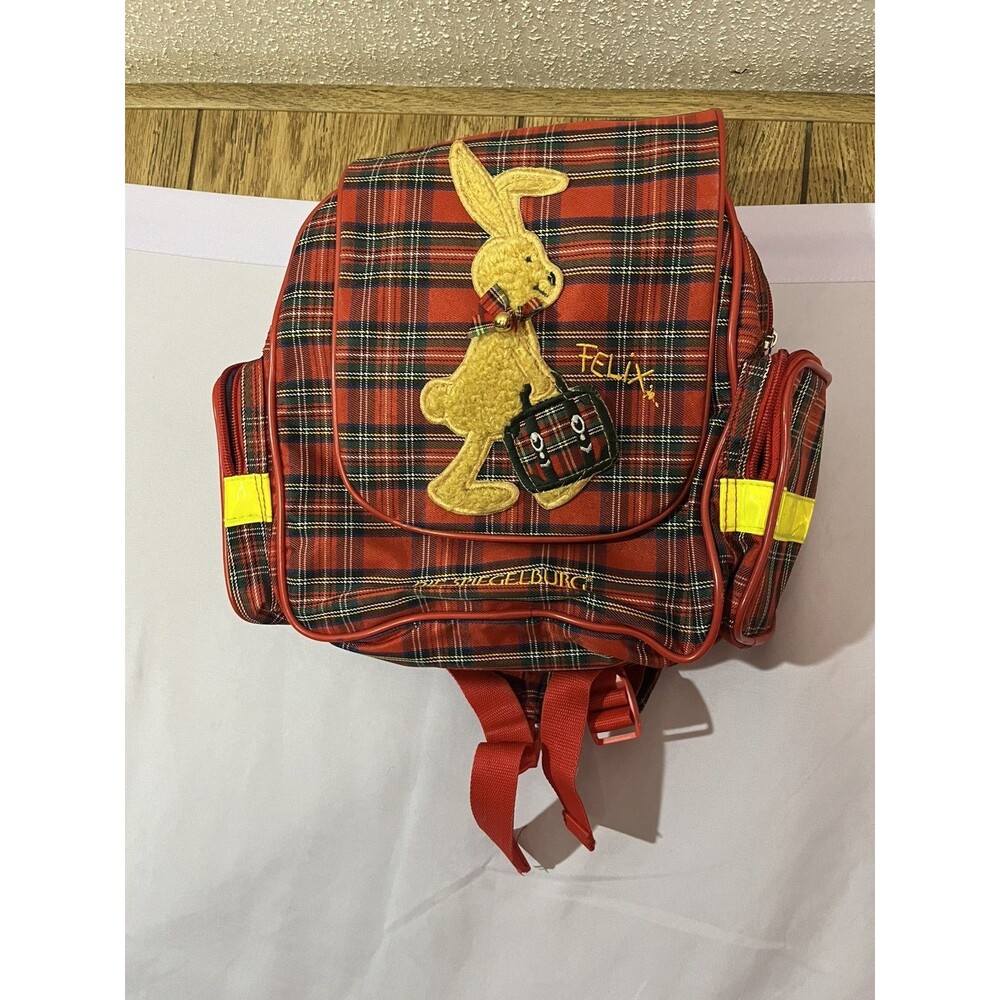 DIE SPIEGELBURG FELIX RABBIT TARTAN PLAID KIDS BACKPACK